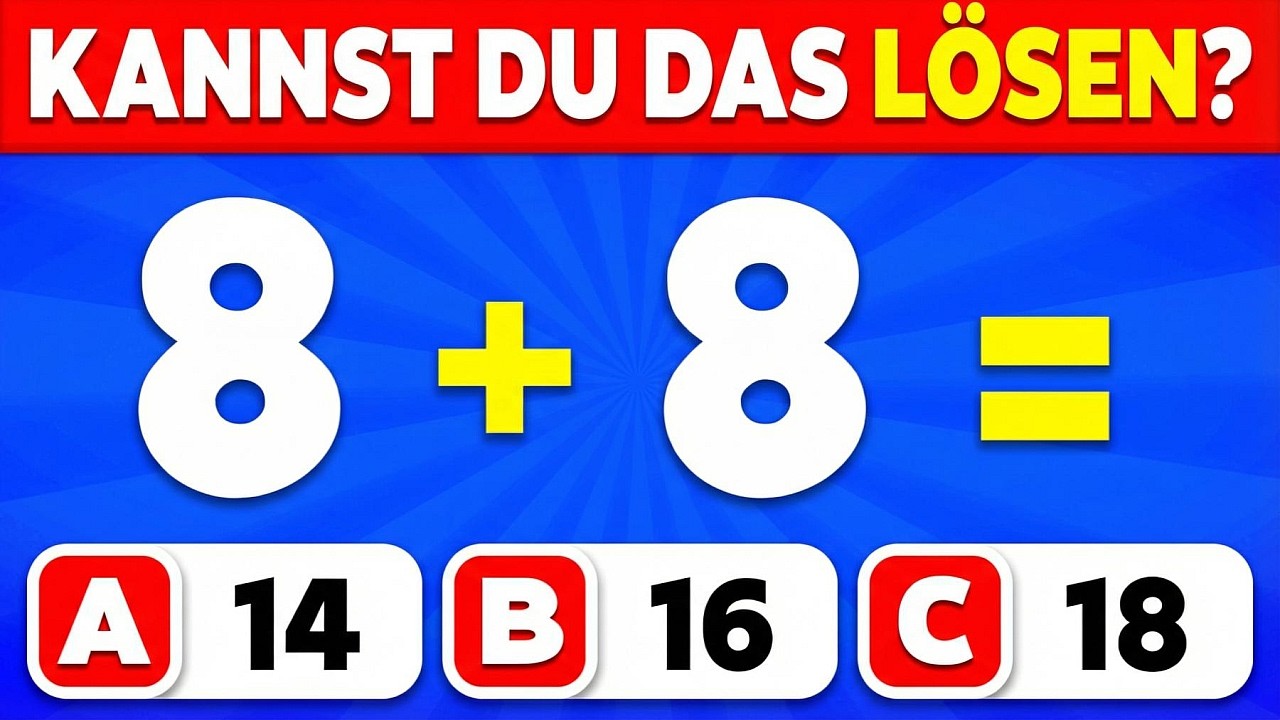 Kannst du dieses Mathe-Quiz bestehen? | Das ultimative Mathe-Quiz! ➗🤓✖️