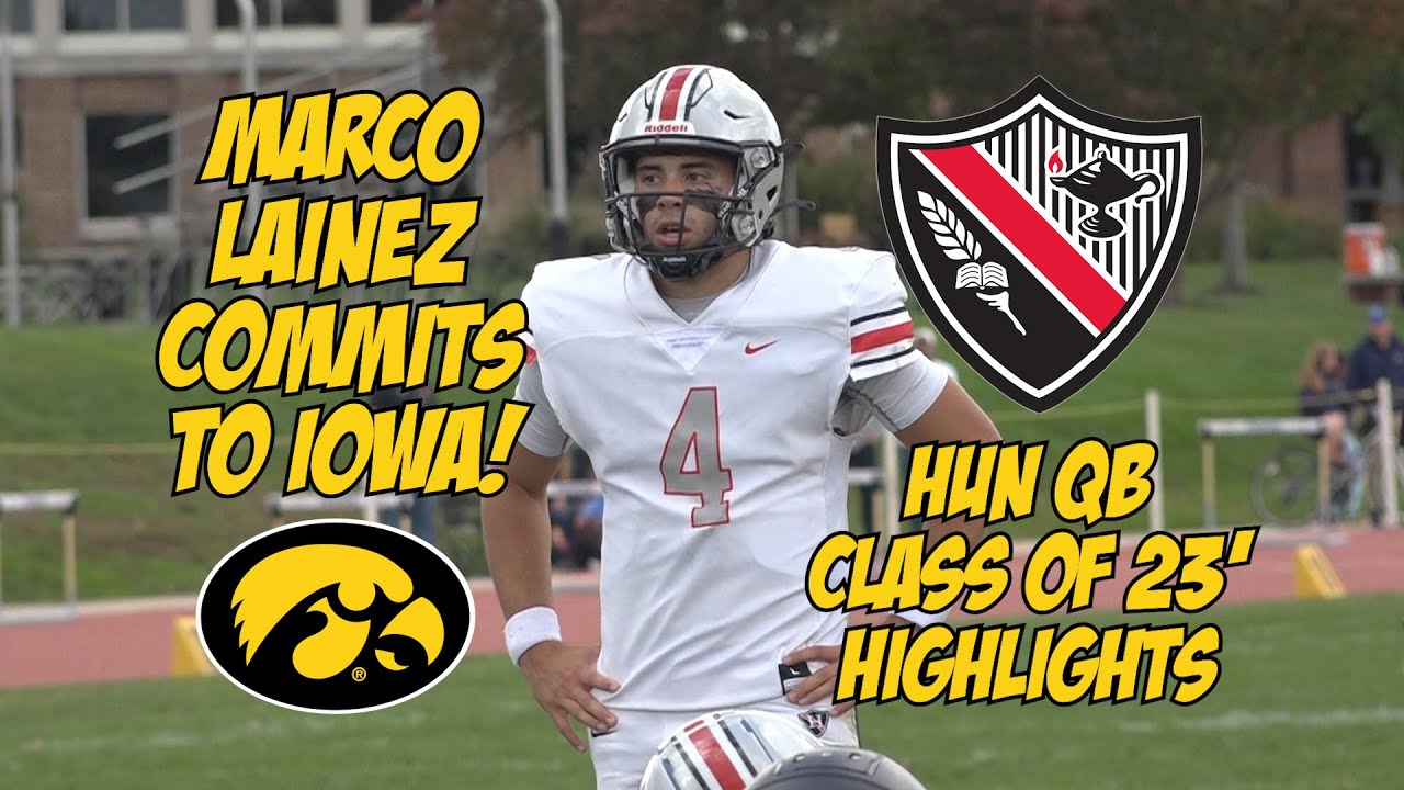 Marco Lainez III | Hun QB Class of 2023 | Iowa commit | Junior season highlight reel