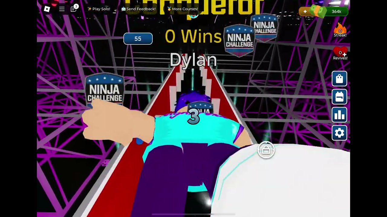 Playing Stage 4 in Roblox Ninja Challenge