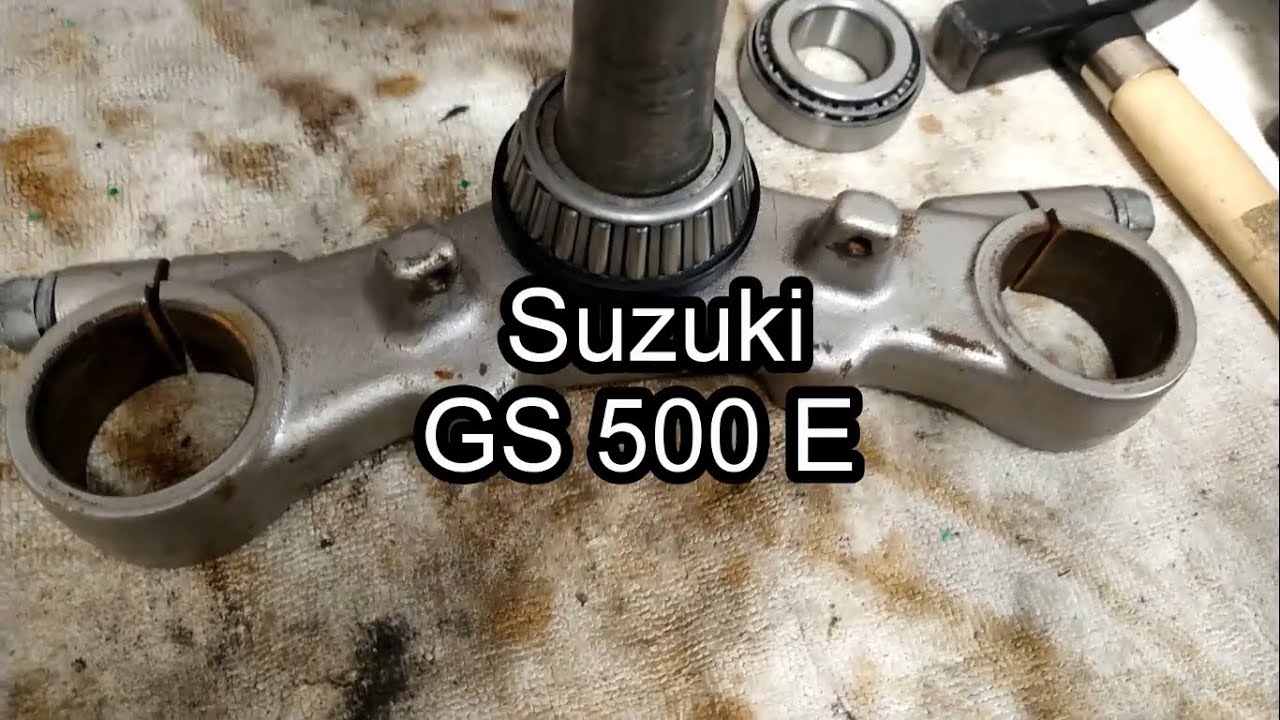 Suzuki GS 500 E  #7 Wymieniam łożyska główki ramy