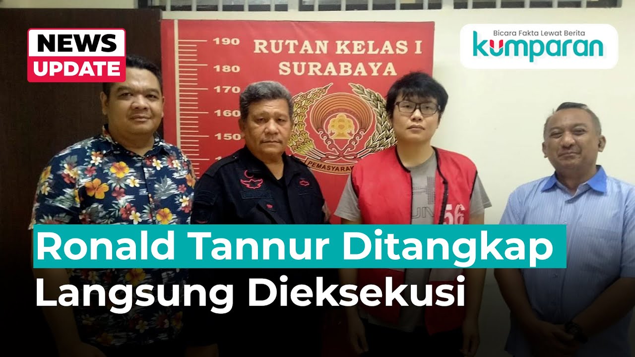 Ronald Tannur Dieksekusi ke Rutan Medaeng Surabaya, Jalani 5 Tahun Bui