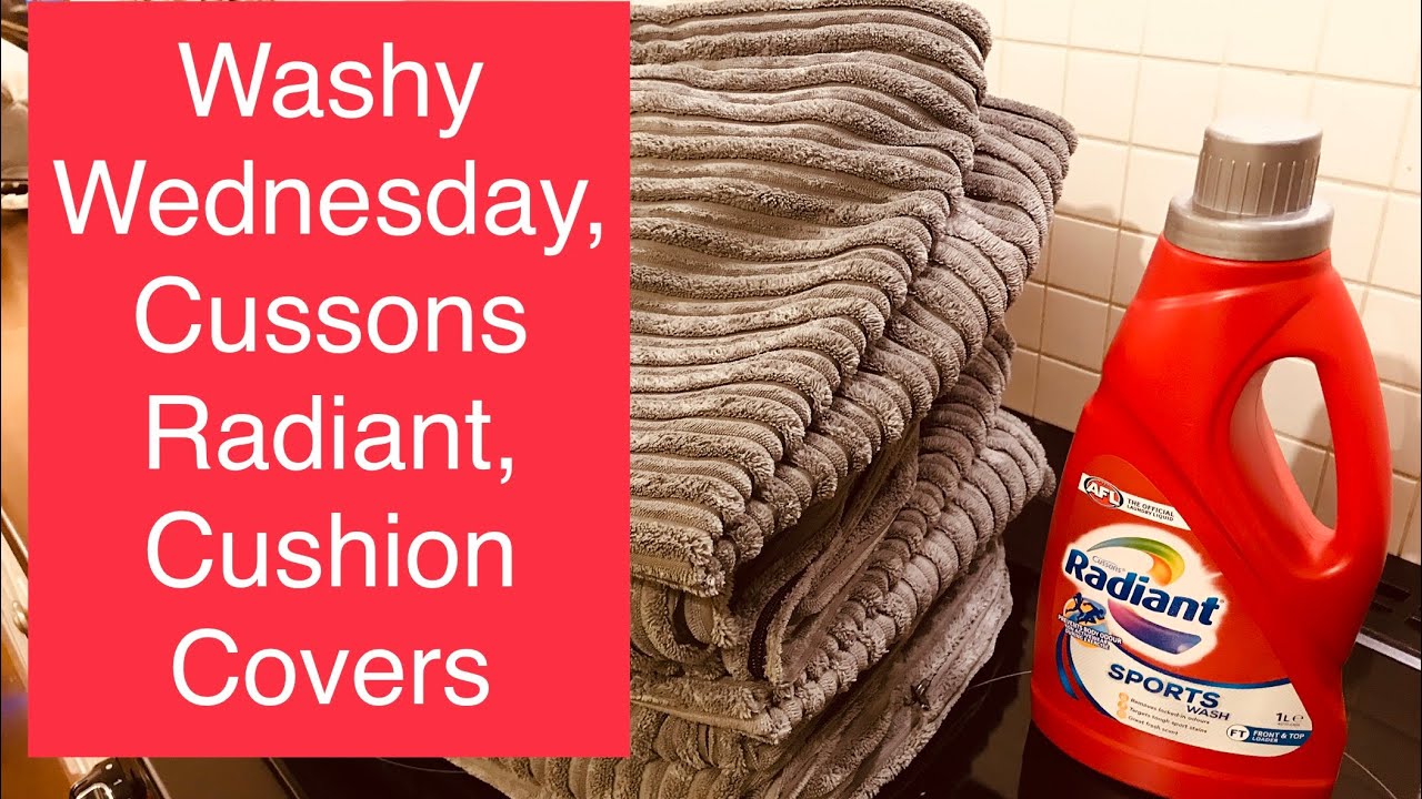 Washy Wednesday, Cussons Radiant Sport, Cushion Covers