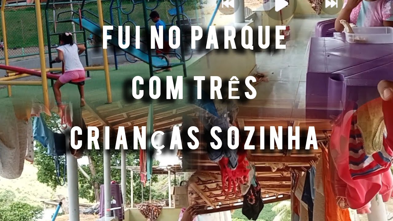 Um pouquinho do meu dia/organizei a casa/fui no parque/passei sufoco com eles na rua.