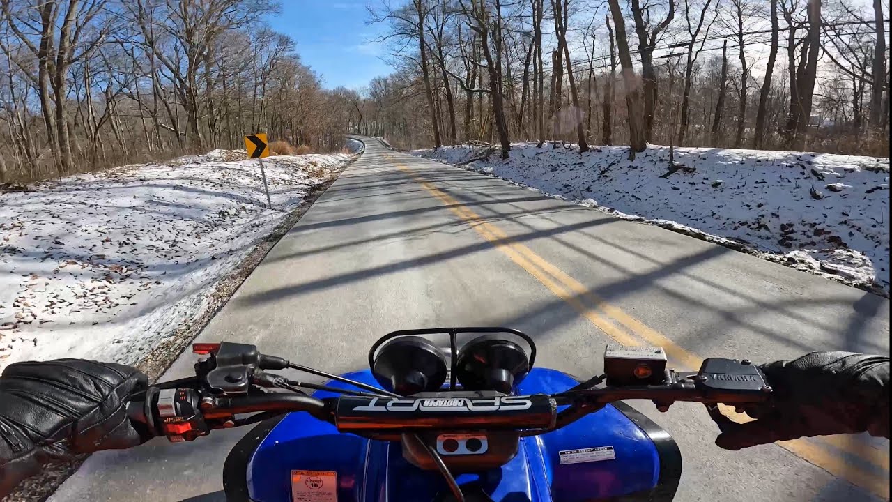 Yamaha Warrior 350 Playing In The Snow After Carb Rebuild! 🥶