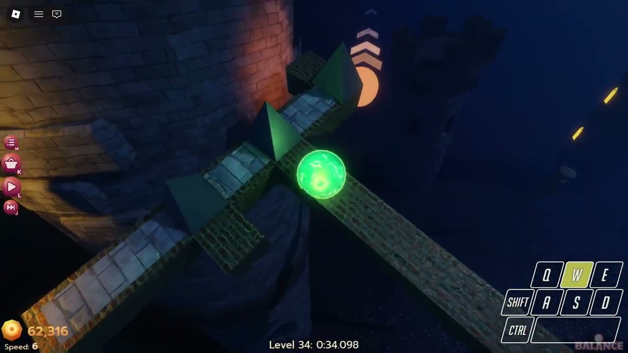 Roblox Balance Level 34 [Balanced Ruins] 57.647 WR 🔥