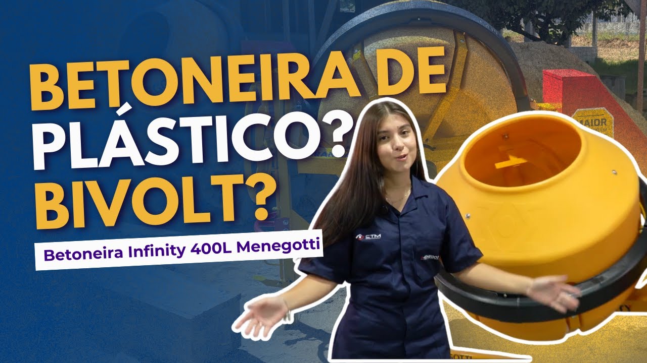 Betoneira Infinity 400 litros Menegotti - Tambor de Polímero
