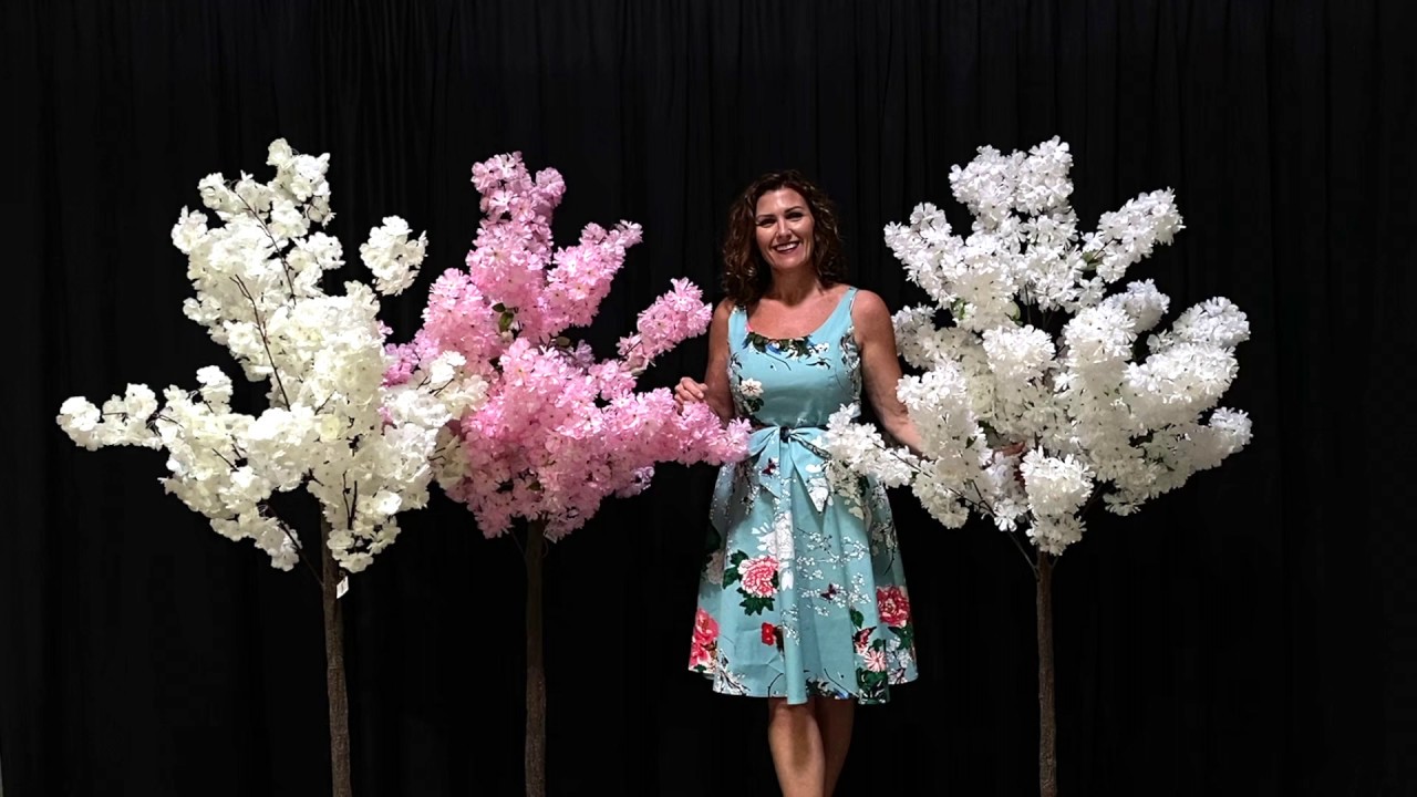 ShopWildThings Fluffy Artificial Floral Trees - Colorful And Fun Decor for Homes, Events, Weddings