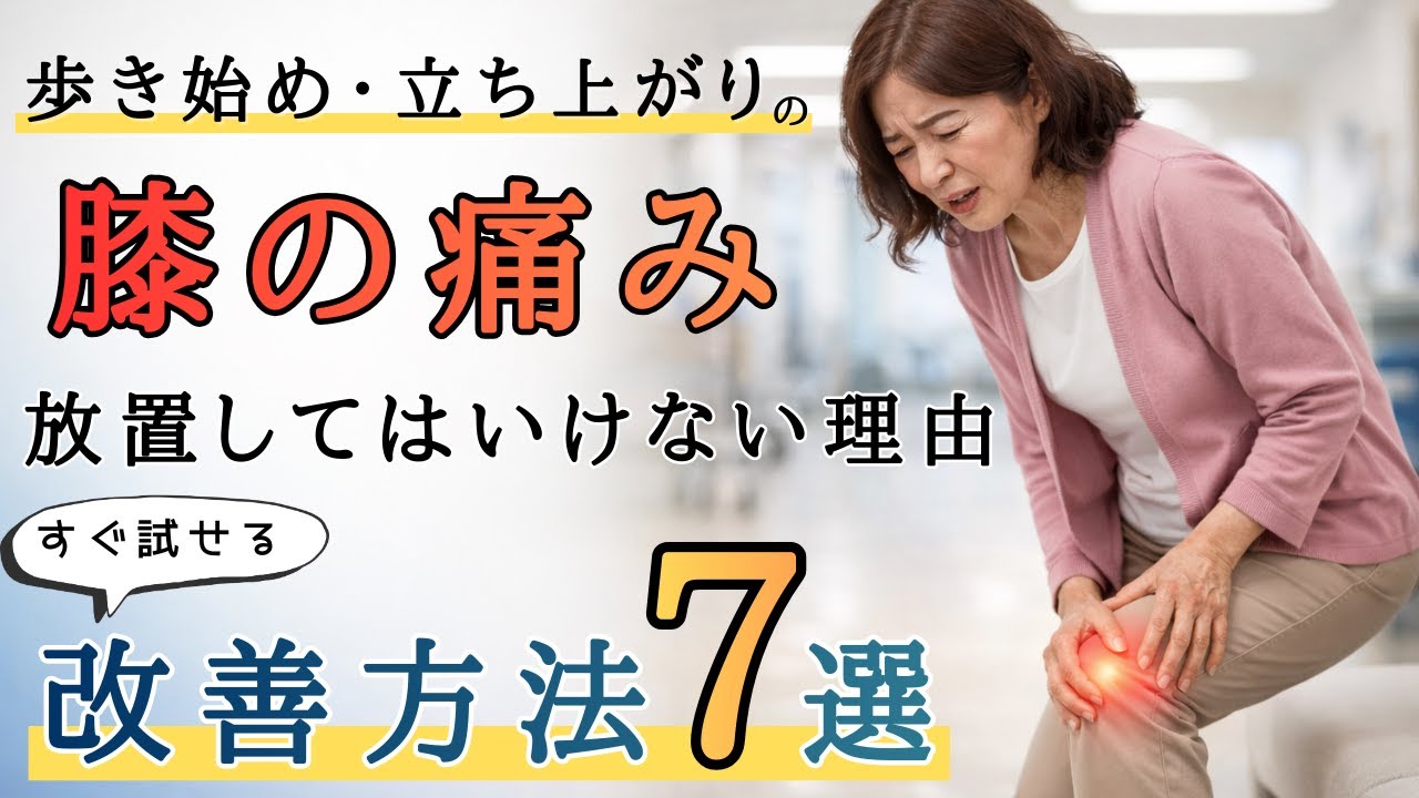 【重要】歩き始め・立ち上がりの膝の痛みを放置してはいけない理由！すぐ試せる改善方法7選
