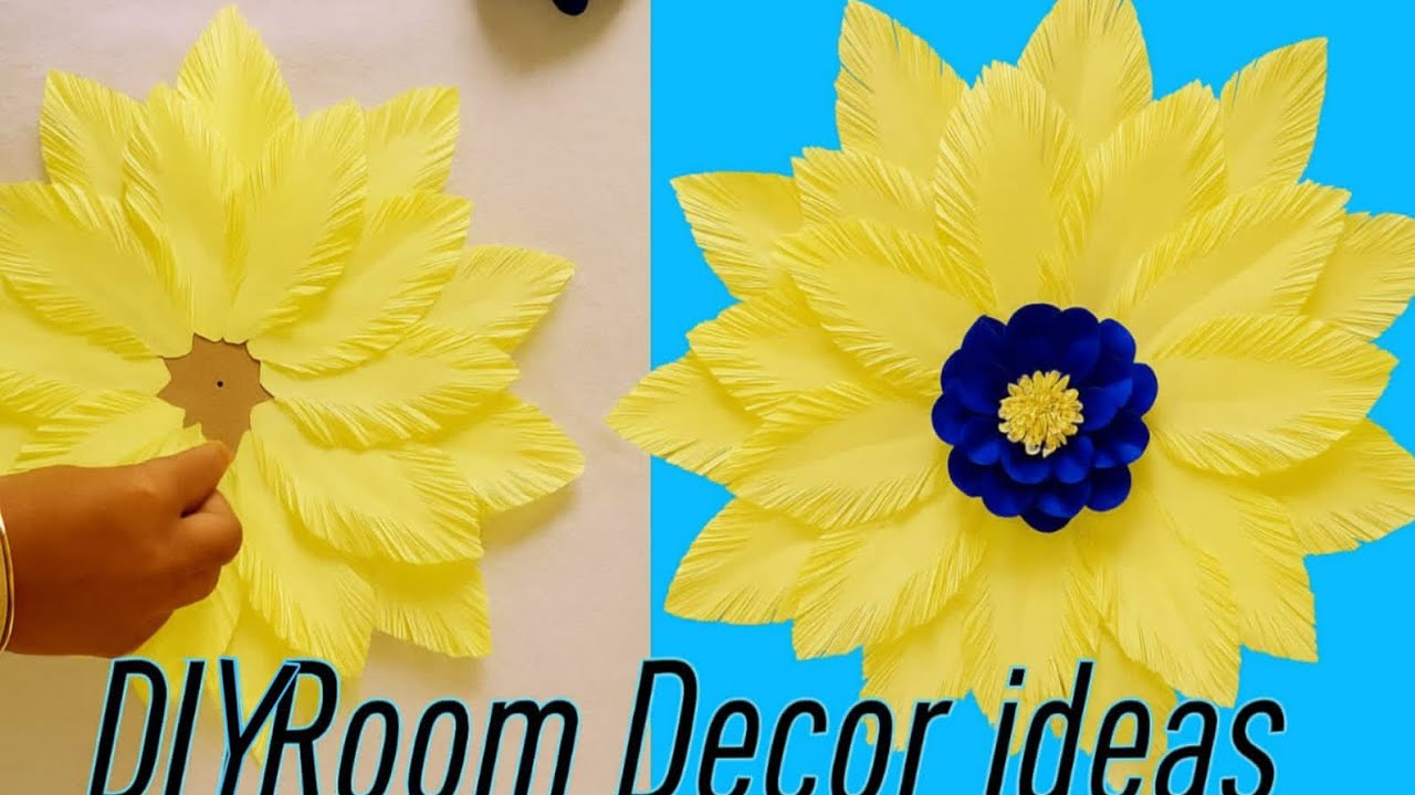 🌸 DIY Room Decor Ideas | Viral Paper Flower Wall Decoration ✨ Easy & Beautiful Craft