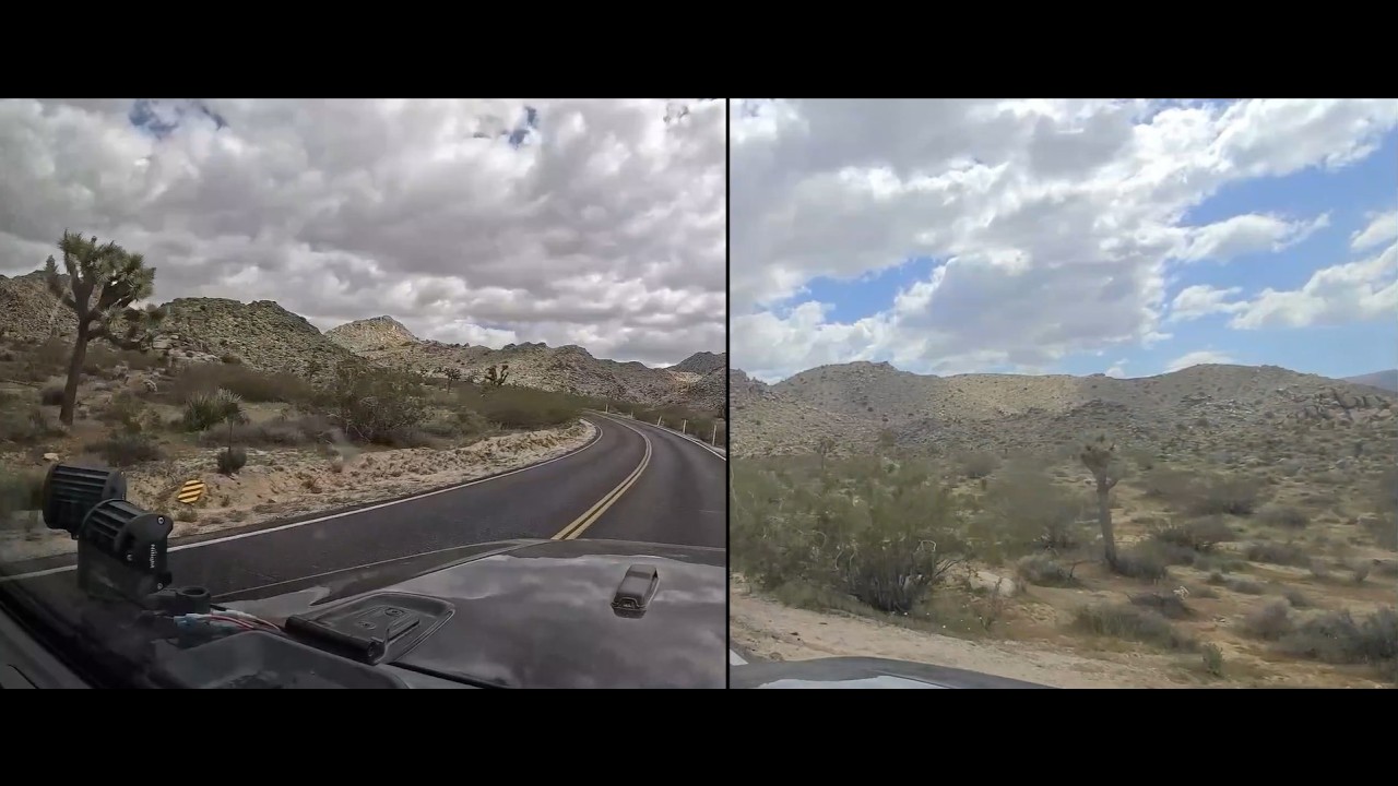 Joshua Tree NP Full Drive Regular Speed with Dual Cameras