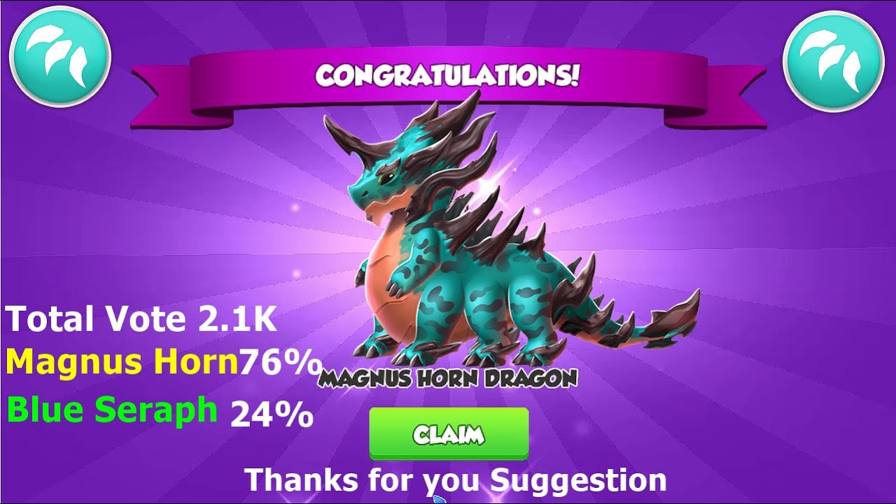 Purchase 1st Choice Primal Magnus Horn-Dragon Dragon Mania Legends | Treasure Hunt Event | DML