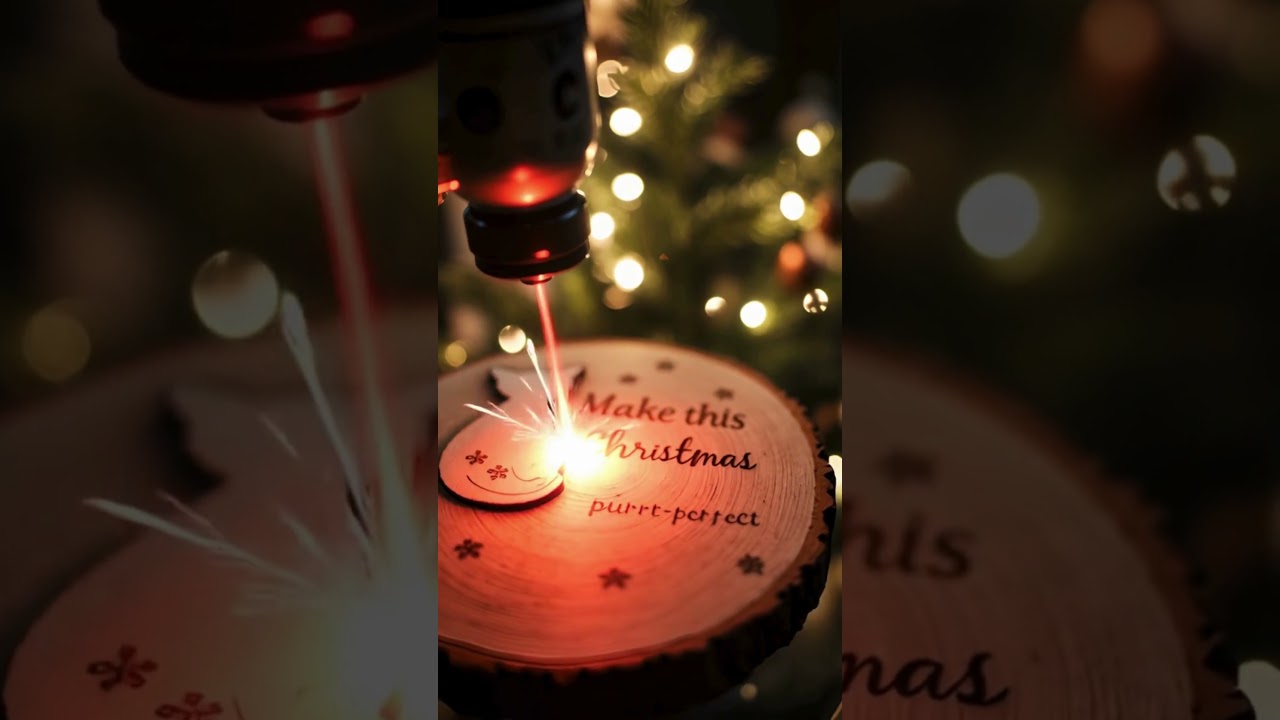 Cat Christmas Ornaments SVG Bundle 🎄 | Personalized Laser Cut Cat Decor for Glowforge & Cricut