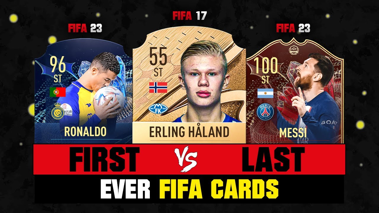 Footballers FIRST VS LAST FIFA Cards! 😵💔 ft. Haaland, Messi, Ronaldo&hellip;