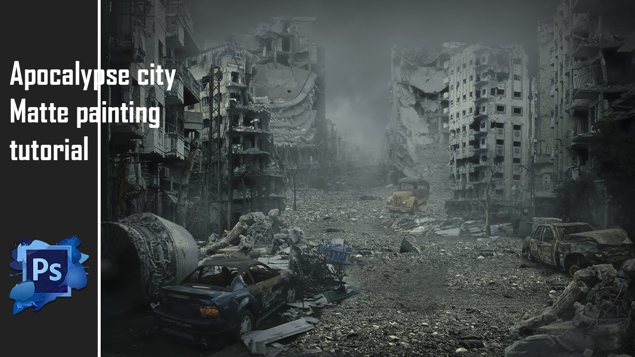 Matte painting photoshop tutorial | Ruin city matte painting | photoshop manipulation tutorial