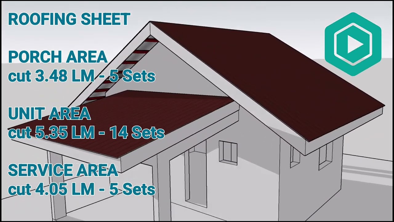 Tubular Rafter in Gable Roof Design / 5mx7m Small House - 1 Bedroom