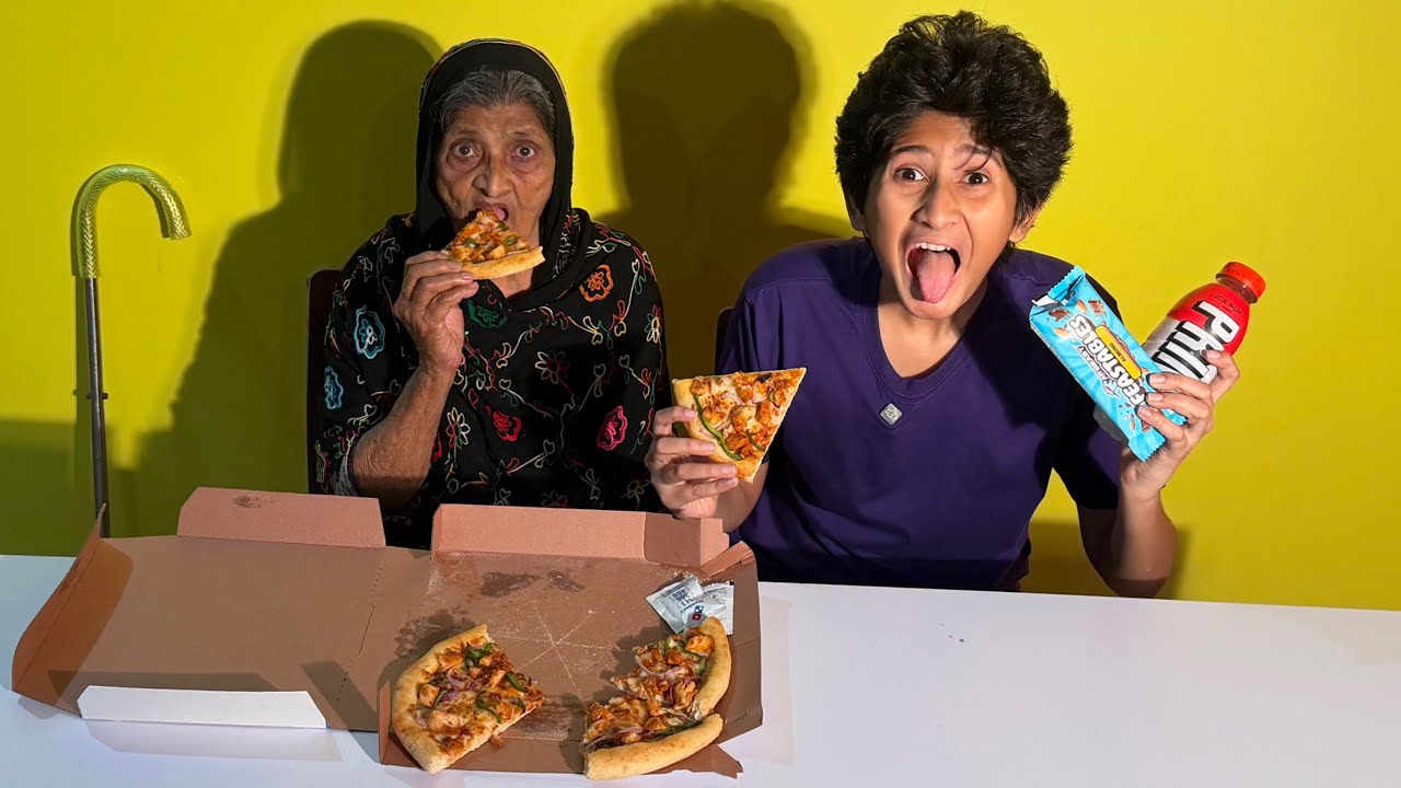 My Grand Mother Tried Pizza First Time!