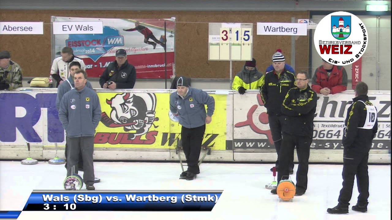 Vorrunden Spiel (Wals vs. Wartberg) / Staatsmeisterschaft im Eisstocksport 2014