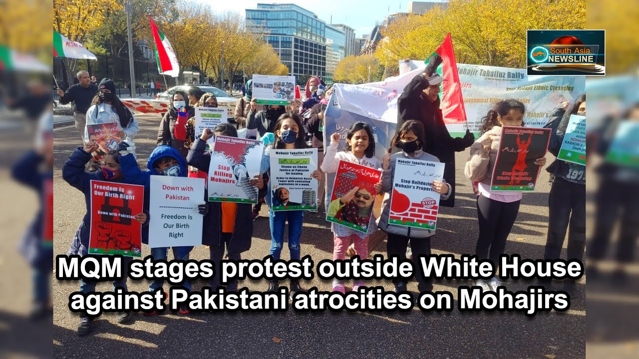 MQM stages protest outside White House against Pakistani atrocities on Mohajirs