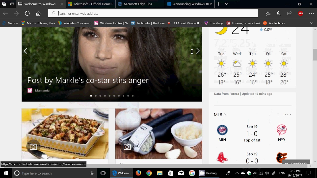 Quick look and review of Windows 10 Fall Creators update build 16291 September 19th 2017