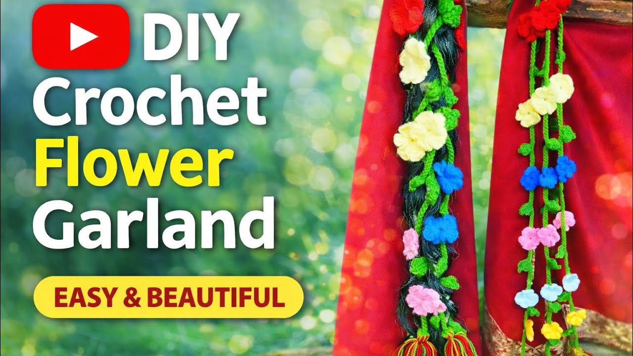 Crochet flower prandi step by step/easy crochet flower garland/how to crochet prandi tutorial 