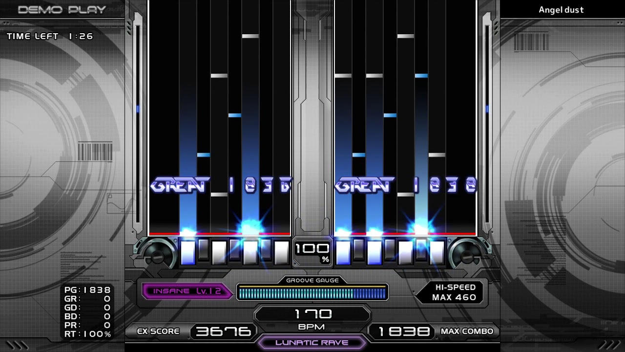 発狂BMS DP ★15 Angel dust [14key death] Auto Play (★★12)