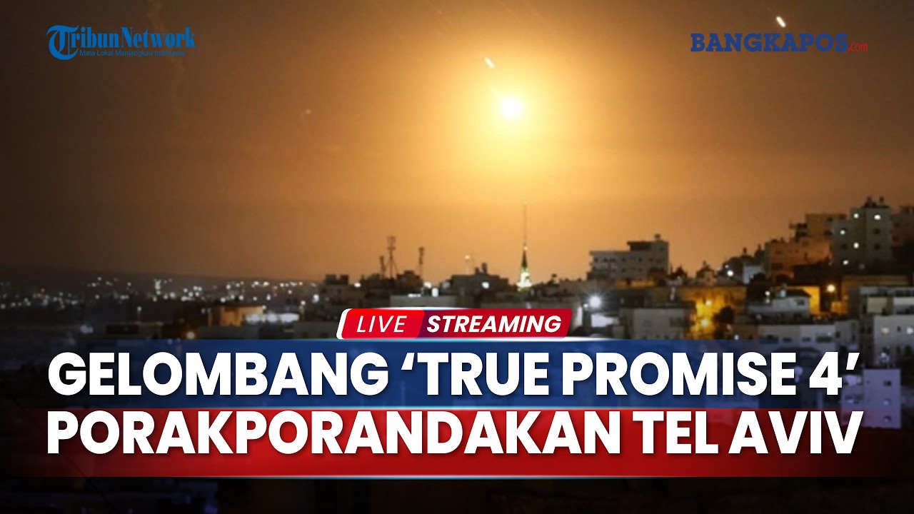🔴 Gelombang Serangan ke-23 Operasi Janji Sejati 4, Rudal Iran Tembus Pertahanan Israel