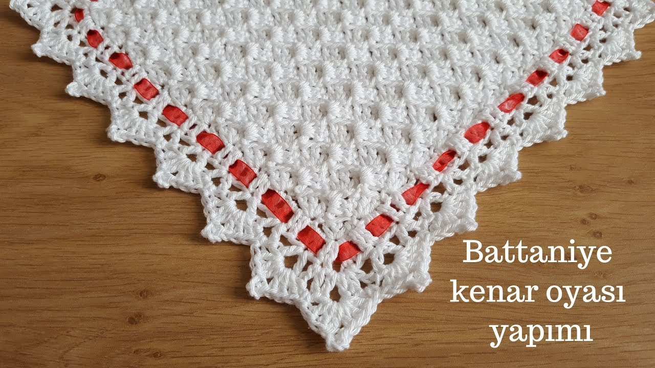 Tığ işi battaniye kenar oyası yapımı/Örgü modelleri
