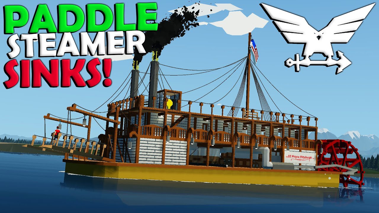 Paddle Steamer Sinks!  -  Stormworks Multiplayer Gameplay