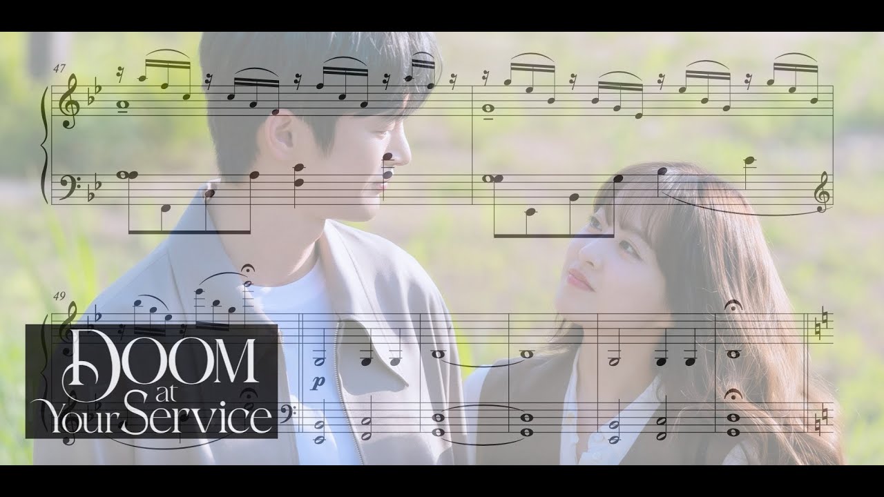 🎶 어느 날 우리 집 현관으로 멸망이 들어왔다 🎶 BGM - Doom At Your Service - '2 short pieces' (piano w. sheet music)
