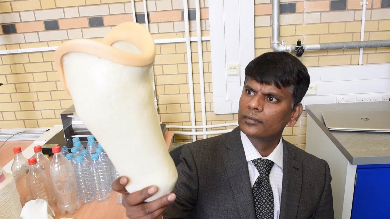 Guy Creates Prosthetic Legs From Plastic Bottles