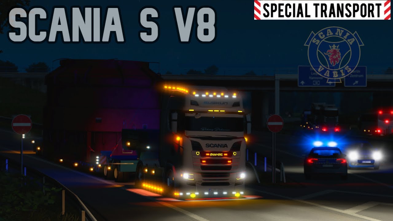 TRASPORTO SPECIALE con SCANIA S V8 (SOUND PAZZESCO)! Euro Truck Simulator 2