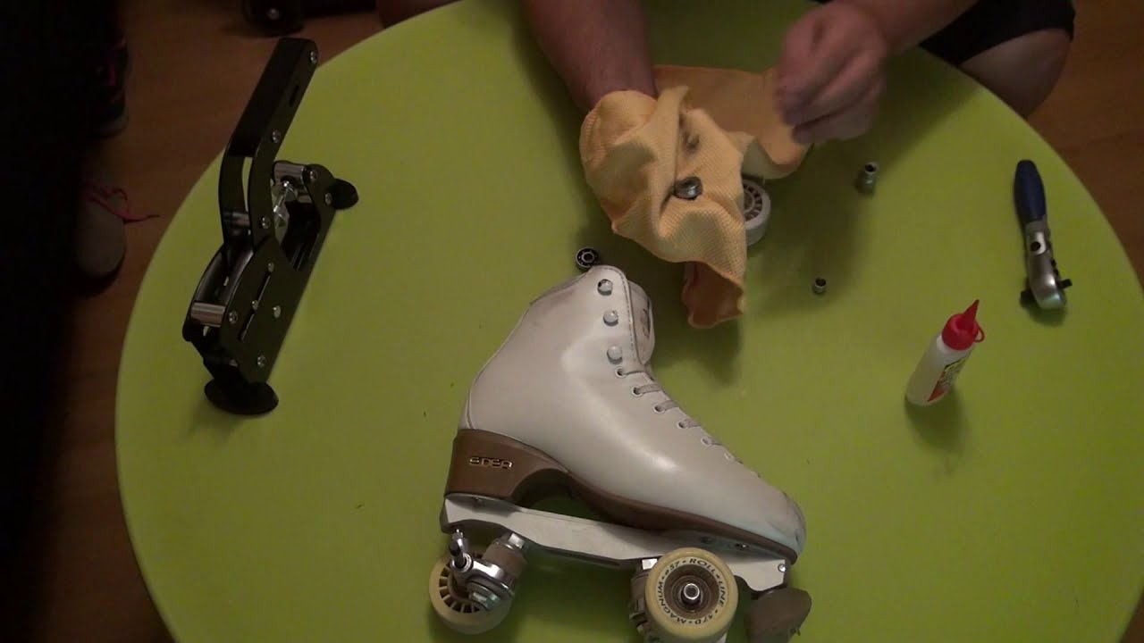 manual limpieza rodamientos y cambio ruedas en patines de artistico
