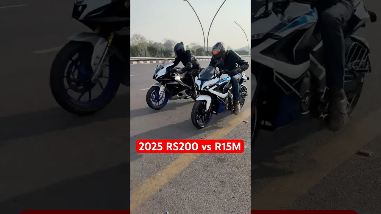 2025 Pulsar RS200 vs Yamaha R15M Initial Race