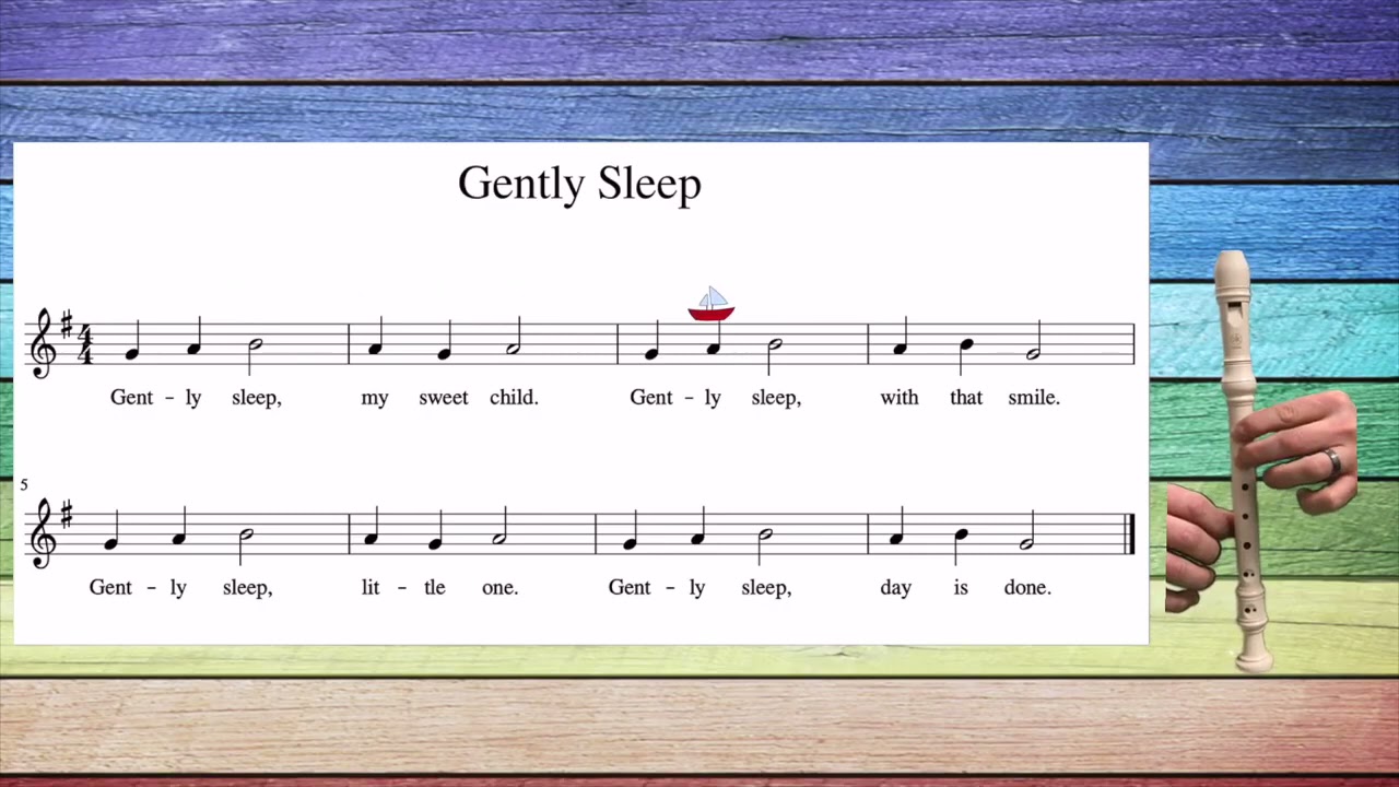 Gently Sleep | Recorder Play Along