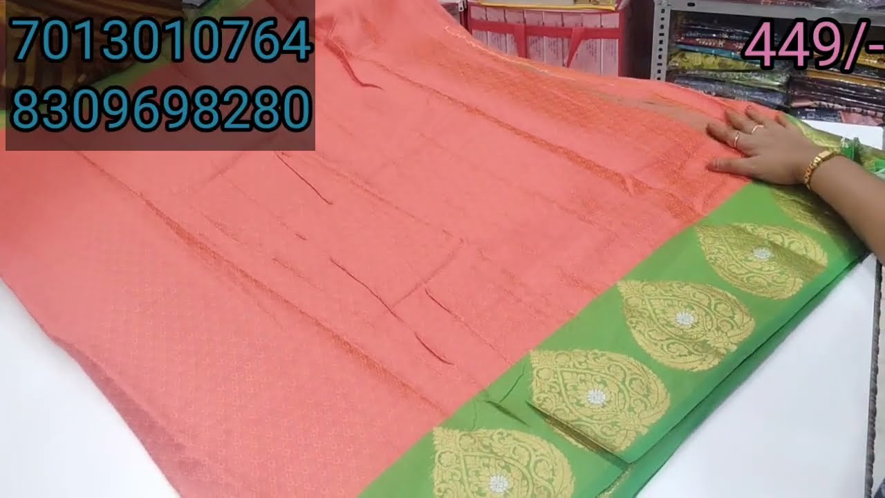 Light weight fancy pattu sarees price only 449/-