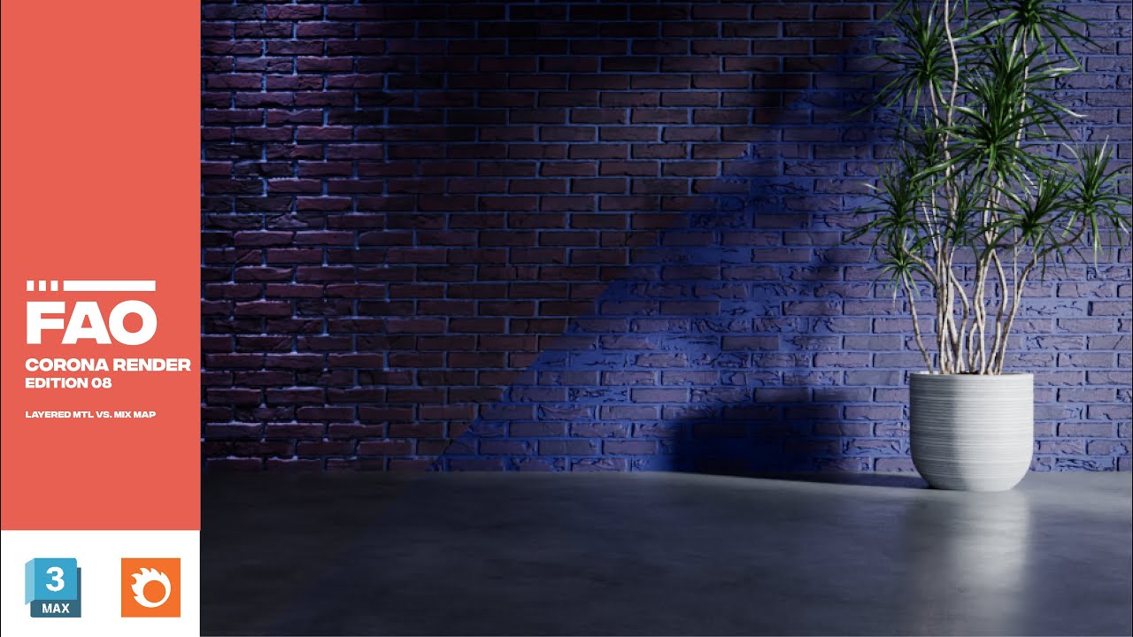 3ds Max + Corona Renderer – Layered MTL vs. Mix Map