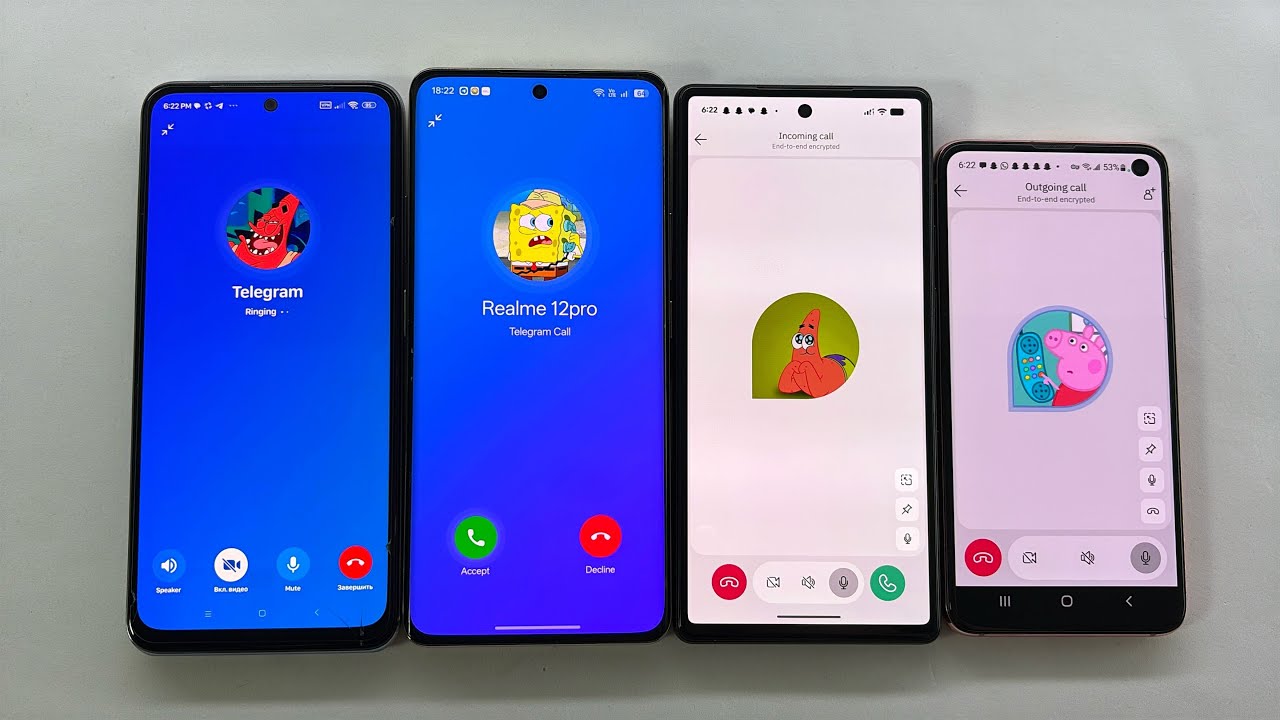 Telegram + TeleGuard + JusTalk + Skred Incoming Outgoing Call Pixel 6, Samsung S10e, Xiaomi, Realme 