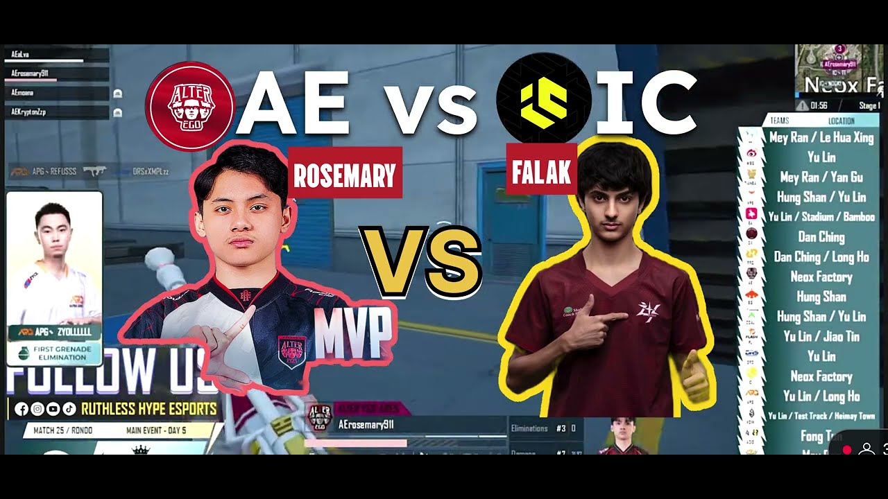 FALAK Vs ROSEMARY  | AE vs IC 🇵🇰 | Pubgmobile | Esport | Suho #pubgmobile @falakpubgm 