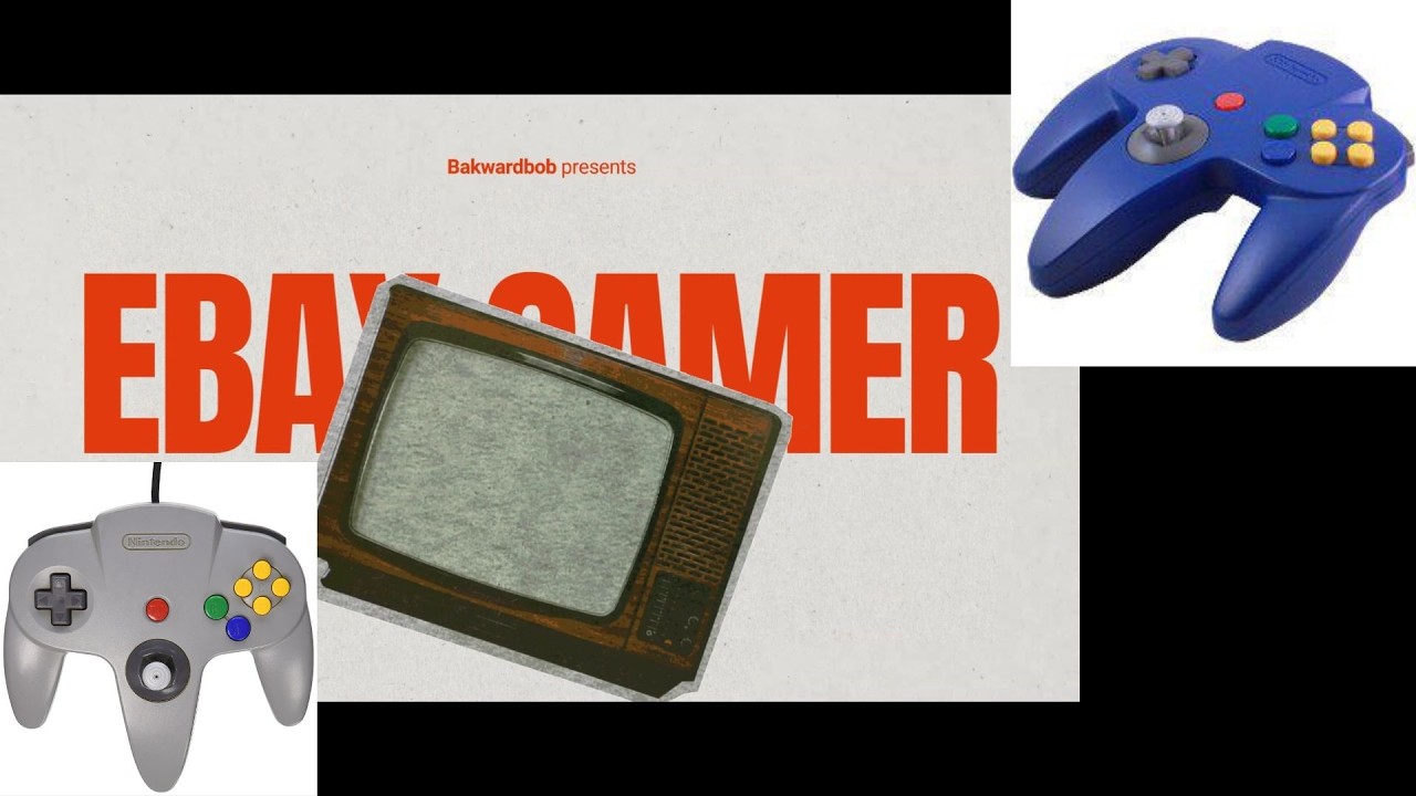 Набор из 2 контроллеров Nintendo 64, серый и синий, eBay Gamer.