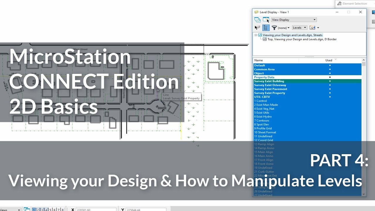 MicroStation CONNECT Edition 2D Basics: 04 - Viewing your Design & How to Manipulate Levels