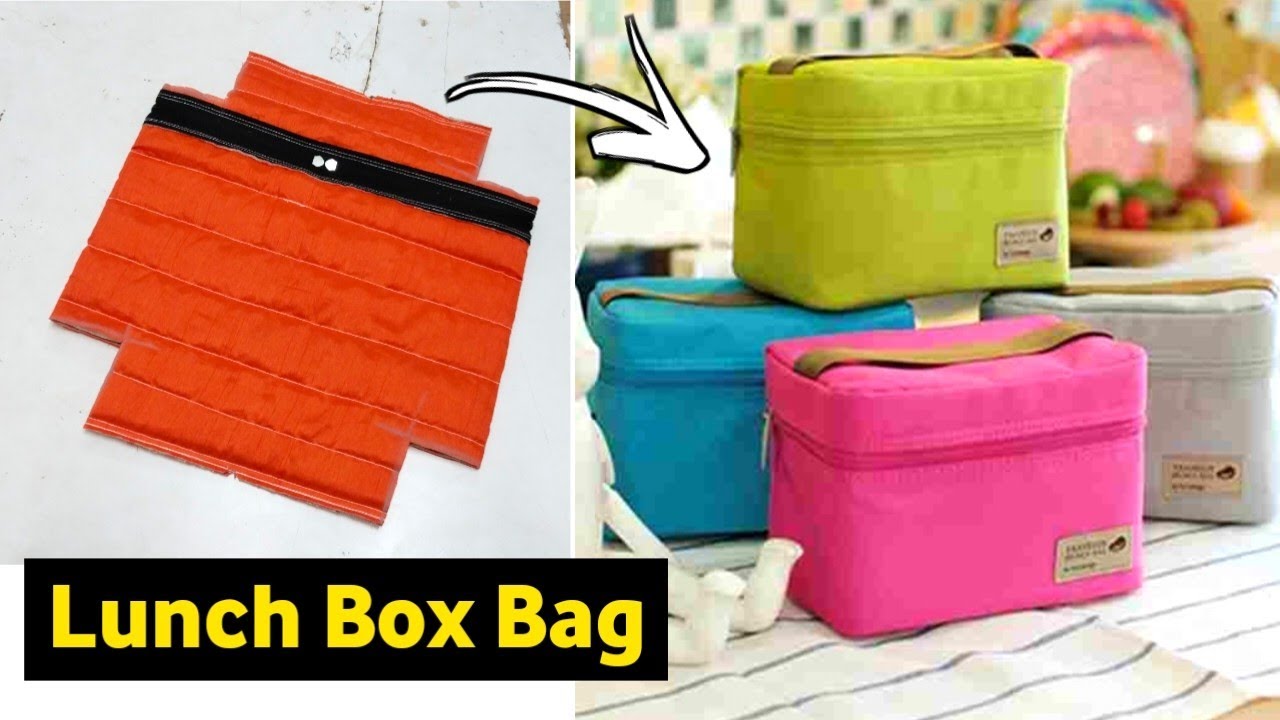 लंच बॉक्स बैग बनाना सीखें घर पर/lunch box bag making at home/tote bag/side Bag/shopping bag/diybag