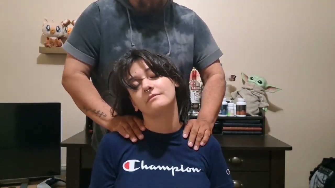 CUTE TALL GIRL GETS HUGE NECK AND BACK CRACK