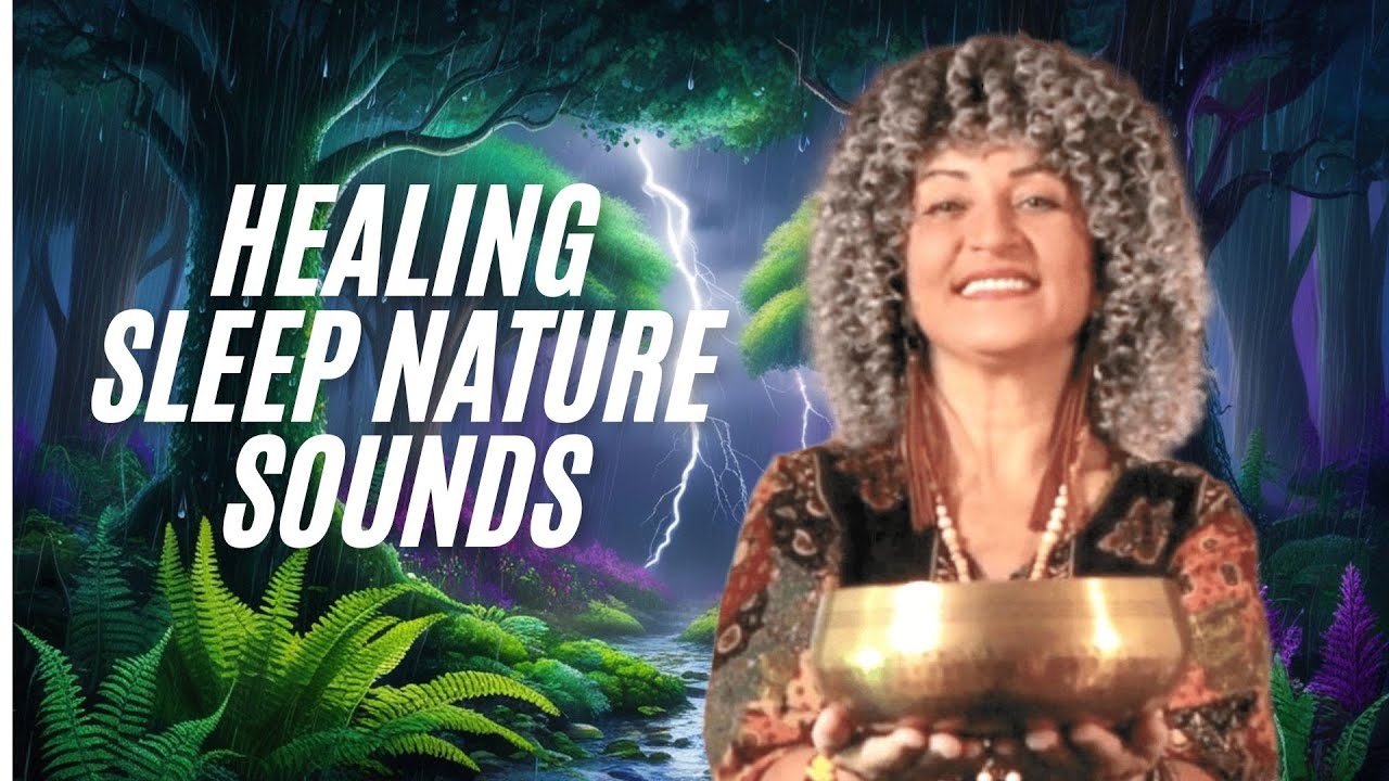 Singing Bowls, Rain & Thunder for Deep Healing Sleep | Sound Therapy#singingbowls #rain #thunder