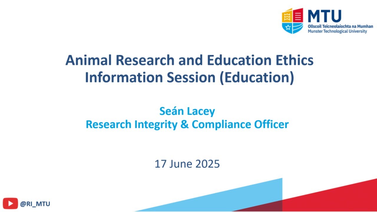 Animal Research and Education Ethics Information Session (Education)