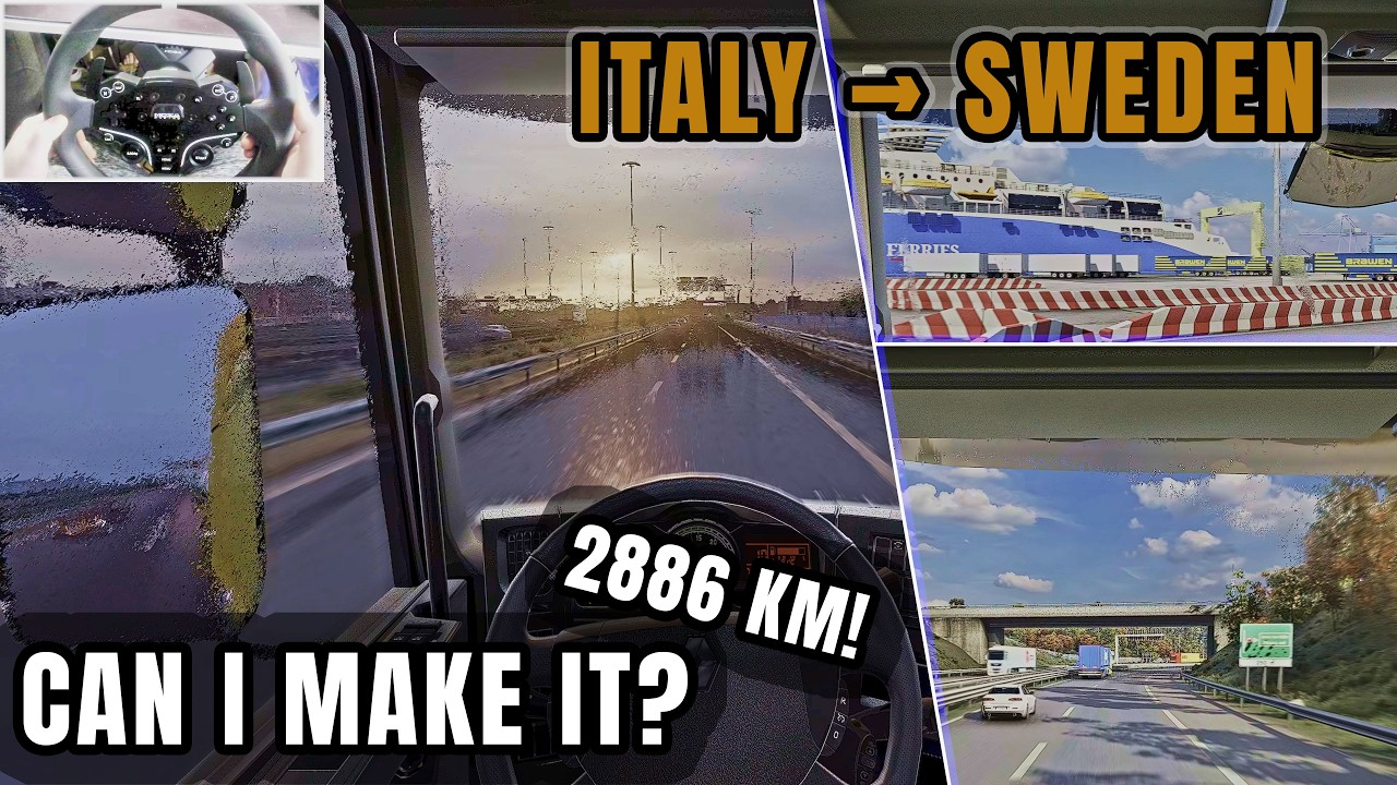 2886 KM! Bari to Uppsala with 27t Olive Oil | EXTREME Euro Truck Challenge 🚛
