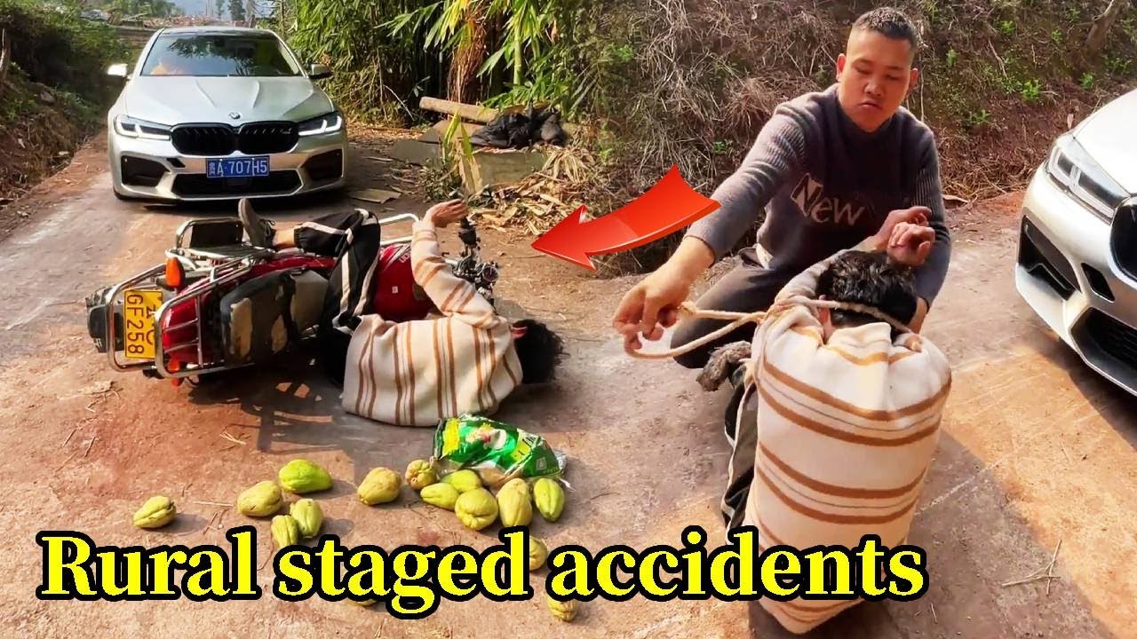 A kind couple helped a young man who had fallen, but were then targeted by a staged accident scam.