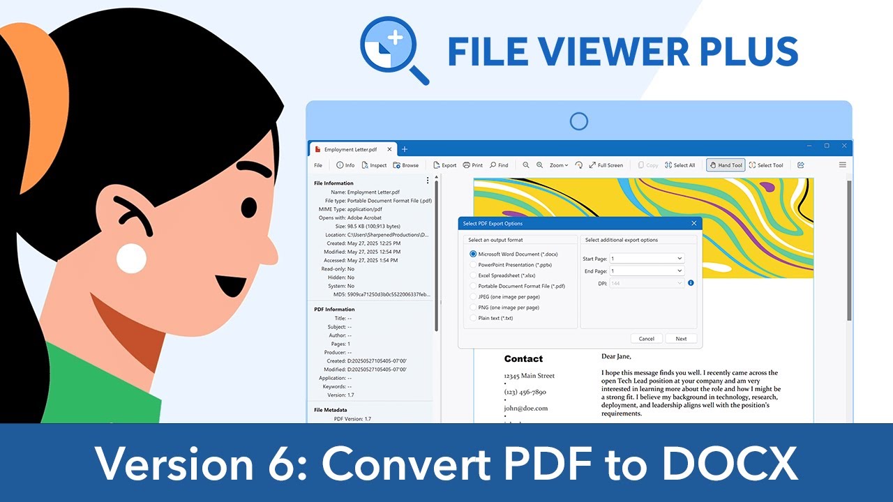 File Viewer Plus 6 - New version with several new features, including PDF to Word conversion