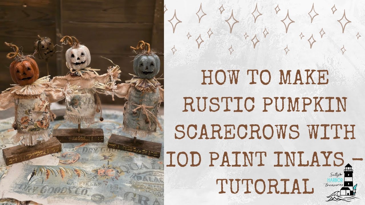 How to Make Rustic Pumpkin Scarecrows  - Tutorial