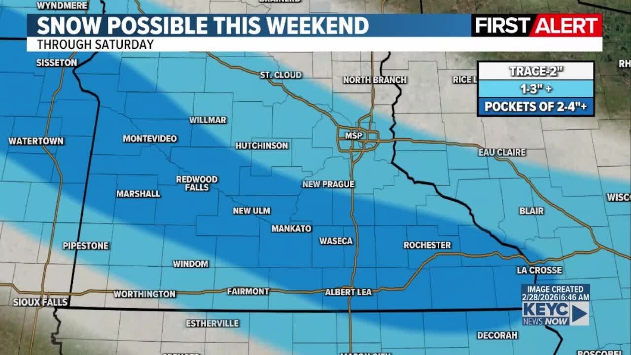 Winter system on track as snow develops across southern MN