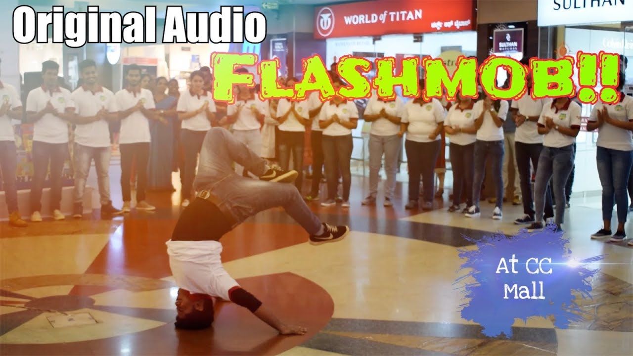 Flashmob at City Centre Mall, Mangaluru by students of MBA | SJEC | Original Audio